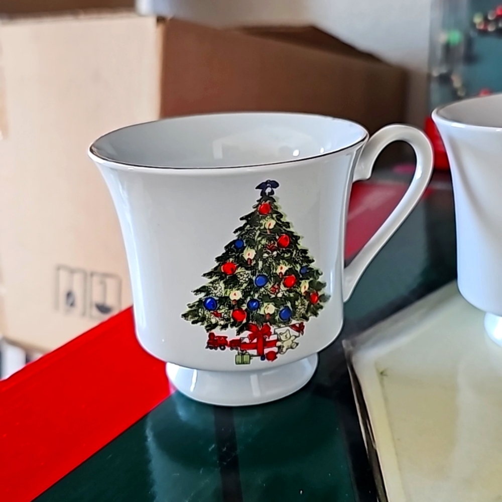 Christmas tree coffee cup set 5
